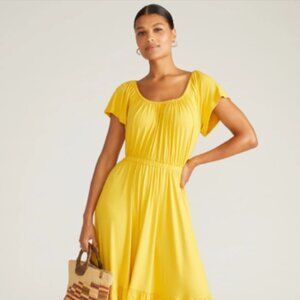 Universal Standard Kahlo Liquid Jersey Dress in Golden Hour
